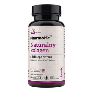 Pharmovit Kolagen z dzikiego dorsza 810mg i witamina C 90mg 90 kapsułek PharmoVit - Stawy, mięśnie, kości - miniaturka - grafika 1