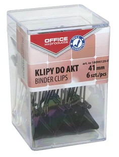 Office products OFFICE PRODUCTS Klipy do dokumentów 41mm, 6szt., w pudełku, czarne 18094129-05 - Spinacze i klipsy do papieru - miniaturka - grafika 2