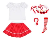 Dresy i komplety dla dziewczynek - ZESTAW NARODOWY BIAŁO-CZERWONY 116-128 5el - miniaturka - grafika 1