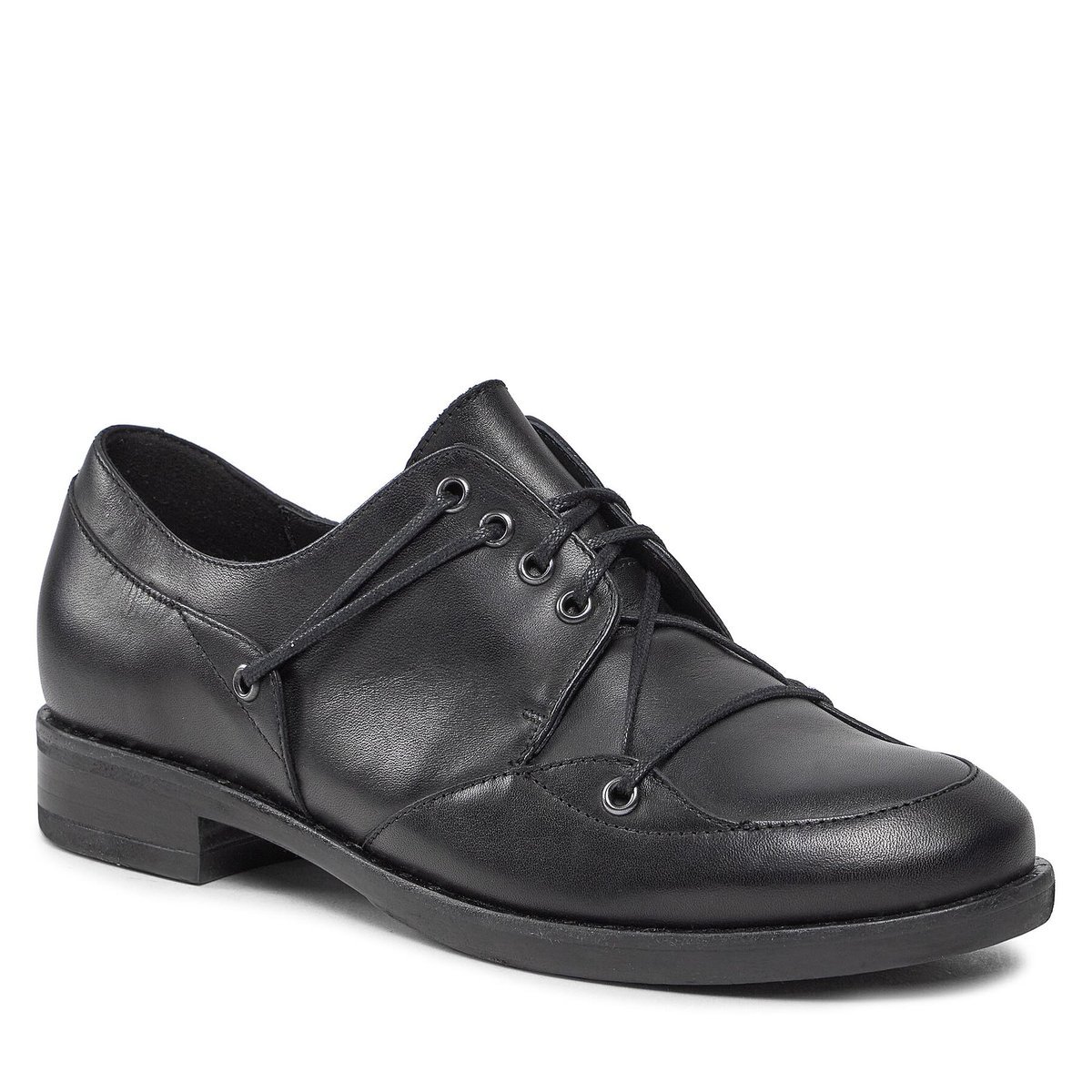 Gino Rossi Oxfordy Damskie Czarny DPI632-621-E100-9900