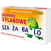 Gry planszowe - Adamigo 4812 DOMINO SYLABOWE LOGO - pomoc szkolna - miniaturka - grafika 1