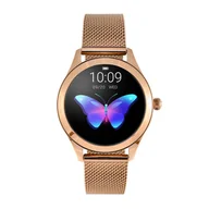 Zegarki dla dzieci - Przepiękny Złoty SmartwatchDamski Fitnes Smartłocz - miniaturka - grafika 1