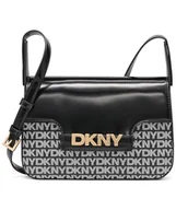 Torebki damskie - DKNY Damska torba na ramię Avril, czarne i czarne logo, Czarne i czarne logo - miniaturka - grafika 1