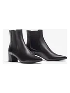 Botki damskie - Unisa Skórzane sztyblety "Jurik" w kolorze czarnym - miniaturka - grafika 1