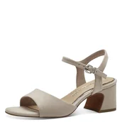 Sandały damskie - MARCO TOZZI Feel Me sandały damskie, miękka podszewka, wegańskie, 2-28335-42 sandały z obcasem, dune, 41 EU - miniaturka - grafika 1