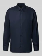 Koszule męskie - Koszula biznesowa o kroju comfort fit z listwą guzikową - miniaturka - grafika 1