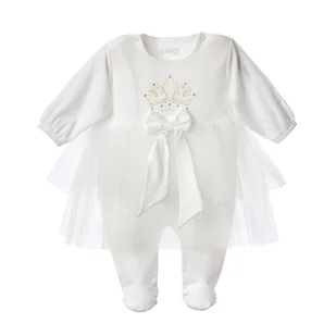 BGL-35062I Pajac Royal, ecru 68 - Pajacyki dla niemowląt - miniaturka - grafika 1