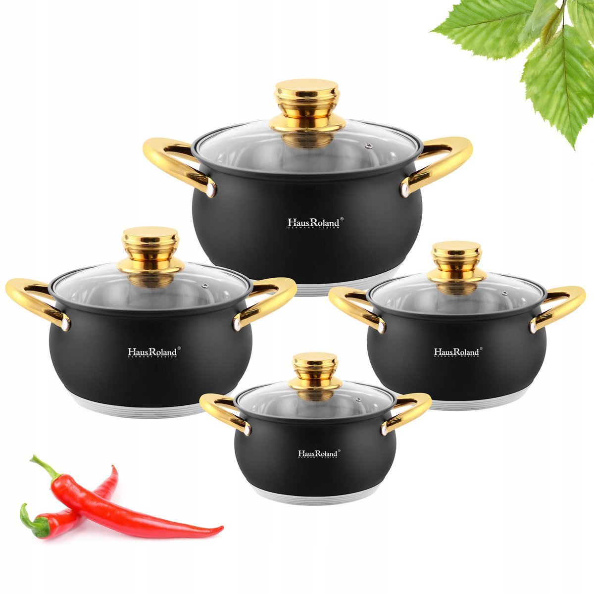 Komplet ZESTAW GARNKÓW nierdzewnych 8EL kpl tradycyjne GARNEK Garnki