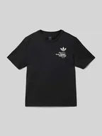 Koszulki dla chłopców - T-shirt z nadrukiem z logo - miniaturka - grafika 1