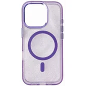 Etui i futerały do telefonów - Etui HURTEL Glitter Case MagSafe do Apple iPhone 16 Pro Fioletowo-przezroczysty - miniaturka - grafika 1
