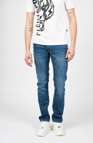 Pepe Jeans Niebieskie Spodnie Jeansowe Długie Męskie 34/32 T4A