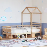 Łóżka dla dzieci i młodzieży - vidaXL Łóżko dzienne z daszkiem, 80x200 cm, lite drewno sosnowe - miniaturka - grafika 1