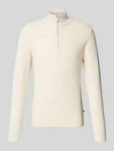 Sweter z dzianiny ze stójką model ‘lagoon’ - Swetry męskie - miniaturka - grafika 1