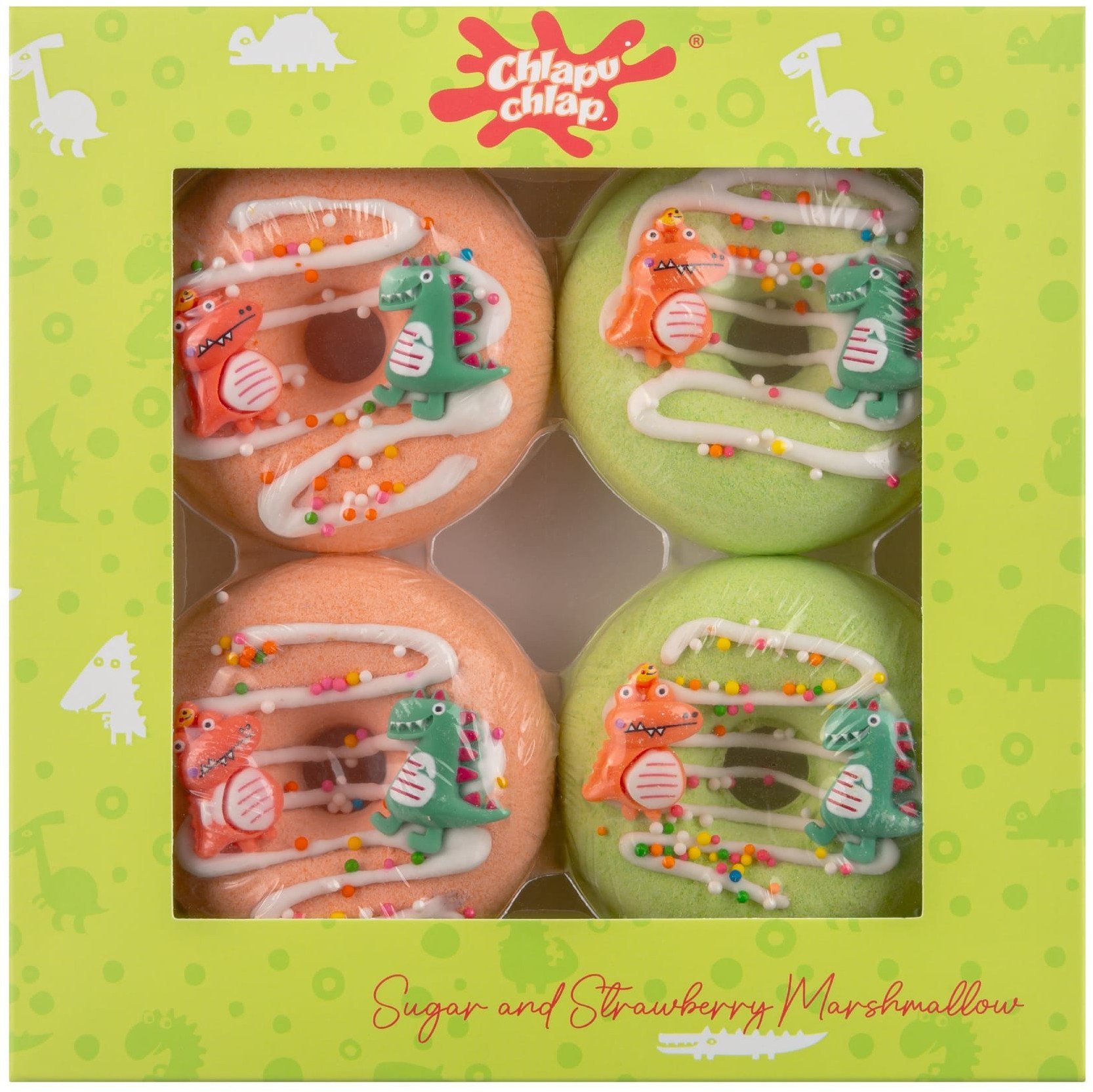 CHLAPU CHLAP Donut d/kąp.-pianka trusk.róż4szt