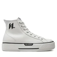 Trampki męskie - Trampki KARL LAGERFELD KL50450 Biały - miniaturka - grafika 1