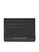 Etui na dokumenty i karty - Tommy Hilfiger Etui na karty kredytowe Th Foundation Cc Holder AM0AM13506 Czarny - miniaturka - grafika 1