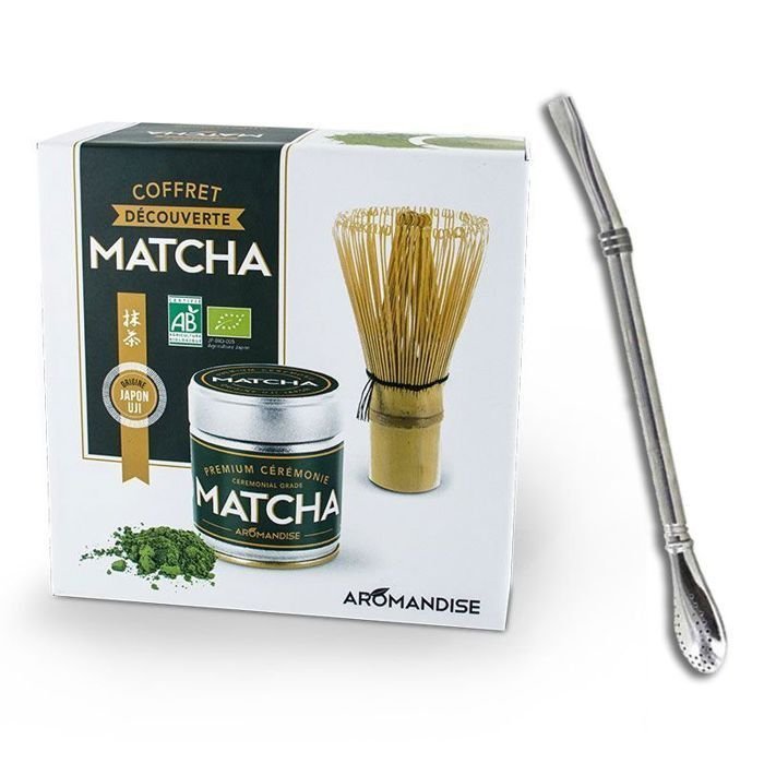 Zestaw odkrywczy herbaty Matcha + słomka inox z filtrem