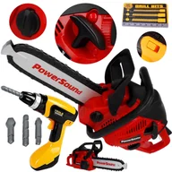 Zabawy w naśladowanie dorosłych - Narzędzia Dla Dzieci Piła Motorowa Wkrętarka 2W1 Y179Z - miniaturka - grafika 1