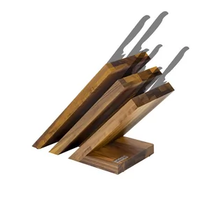3-elementowy Blok Magnetyczny Z Drewna Orzechowego Venezia Artelegno - Noże kuchenne - miniaturka - grafika 2