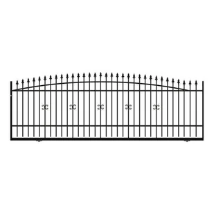 Brama przesuwna Damian RAL9005 400 x 130 - 150 cm bez przeciwwagi prawa - Ogrodzenia - miniaturka - grafika 1