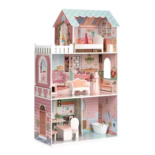 Duży domek dla lalek z kompletem mebelków ECOTOYS - Domki dla lalek - miniaturka - grafika 3