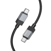 Kable USB - Kabel USB C do USB C Hoco 3A 60W 1 m X110 czarny - miniaturka - grafika 1