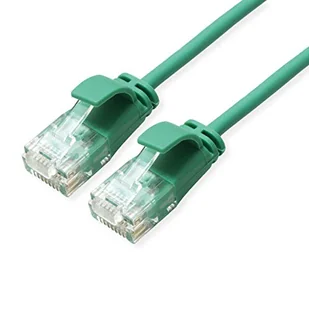 Roline 21.15.3933 RJ45 kabel sieciowy, kabel krosowy CAT 6a U/UTP 1,00 m zielony 1 szt. - Kable miedziane - miniaturka - grafika 1