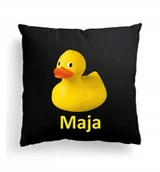 Poduszki dekoracyjne - Foto Poduszka Czarna kaczuszka Kaczka Śmieszna - miniaturka - grafika 1