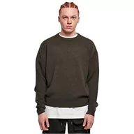 Bluzy męskie - Urban Classics Bluza męska Oversized Chunky Sweater, Blackbird, XXL - miniaturka - grafika 1