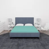 Prześcieradła - Prześcieradło flanelowe 160x210 jasno turkusowe - miniaturka - grafika 1