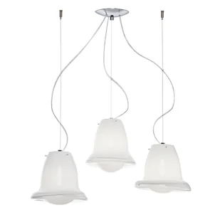 Lampa wisząca MEDUZA W-3 3xE27 - chrom/biały - Lampy sufitowe - miniaturka - grafika 1