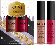 Szminki - NYX Professional Makeup - LIP CREAM DUO - Zestaw 2 pomadek w płynie Soft Matte - Abu Dhabi, Monte Carlo - miniaturka - grafika 1