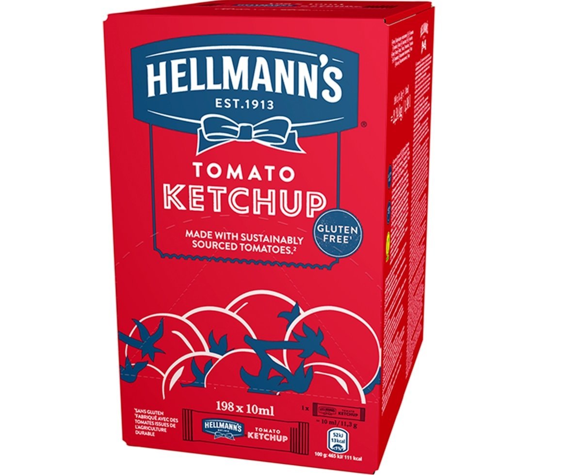 Ketchup łagodny w Saszetkach 10 ml x 198 - Hellmann's