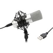 Mikrofony komputerowe - TIE Mikrofon Condenser Mic USB Srebrny - miniaturka - grafika 1