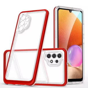 Hurtel Clear 3in1 etui do Samsung Galaxy A72 4G żelowy pokrowiec z ramką czerwony - Etui i futerały do telefonów - miniaturka - grafika 1