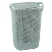 Kosze na bieliznę - Curver Kosz na pranie Knit, szaroniebieski, 57 l - miniaturka - grafika 1