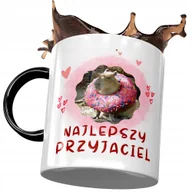 Kubki - Kubek Czarny Kapibara na Urodziny Imieniny Prezent z Nadrukiem ze Zdjęciem + Opakowanie na prezent (wzór 01) - miniaturka - grafika 1