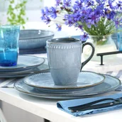 Serwisy obiadowe - Zestaw talerzy i kubków dla 4 osób DENIM - miniaturka - grafika 1