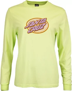 t-shirt damski SANTA CRUZ LINED OVAL DOT LS TEE Aloe Green - Koszulki i topy damskie - miniaturka - grafika 1
