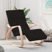 Fotele - vidaXL Fotel bujany, czarny, tapicerowany tkaniną - miniaturka - grafika 1