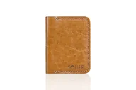 Portfele - Cienki skórzany portfel męski Solier SW11 jasnobrązowy - SOLIER - miniaturka - grafika 1