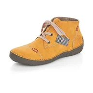 Moda i Uroda OUTLET - Rieker Damskie wygodne buty 52543, sznurowane półbuty damskie, Żółty 69, 36 EU - miniaturka - grafika 1