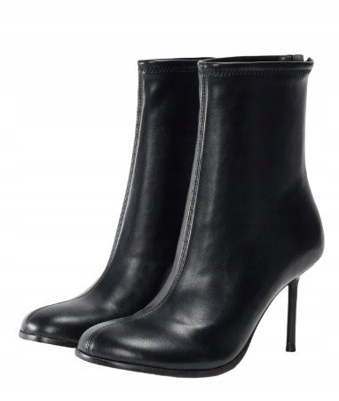 ALDO CZARNE BOTKI ZE SZPILKĄ GŁADKIE ELEGANCKIE NA ZAMKNIĘCIE 37 T7D