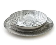Miski i półmiski - STRIPES GREY Komplet obiadowy 18cz.27/19/20cm miska 550ml - miniaturka - grafika 1