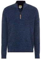 Swetry damskie - camel active Damski sweter z dzianiny z zawartością wełny, szaroniebieski (Rauchblau), XXL - miniaturka - grafika 1