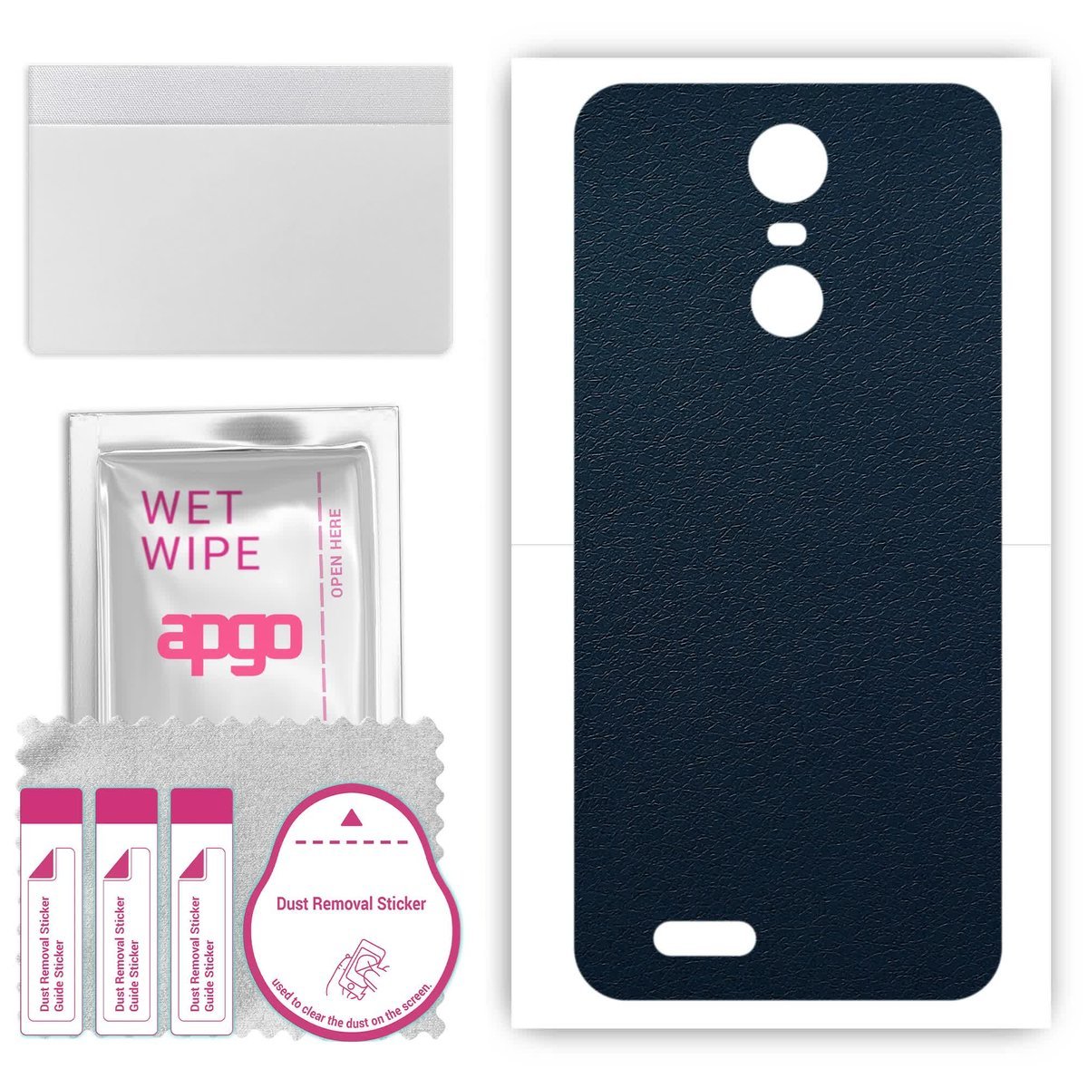 Folia naklejka skórka strukturalna na TYŁ do Kruger&Matz Move 8 - Skóra Granatowa - apgo SKINS