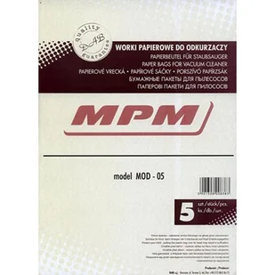 MPM Wyposażenie MOD-05-FP - Worki do odkurzaczy - miniaturka - grafika 1