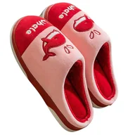 Kapcie damskie - Kapcie Papcie Damskie Cieple Wygodne Stylowe Ocieplane Eleganckie Z Wielorybem Czerwone 36/37 - miniaturka - grafika 1