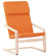 Fotele - Pomarańczowy tapicerowany fotel wypoczynkowy M4-B65 - miniaturka - grafika 1