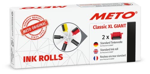 METO Rolka malarska do etykiet METO Classic XL Giant Profi 30007716 (do etykiet 29 x 28 mm), 2 sztuki, czarna